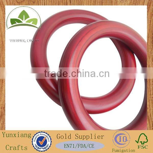 Wooden body building equipment hanging ring