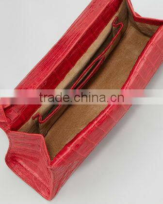 faux Crocodile Convertible Clutch Bag