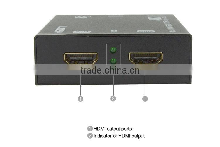 LINK-MI LM-SP142E-HD4K2K Audio Video HDMI TV Splitter 1x2 Support Ultra HD 4Kx2K(3840x2160@60Hz YUV 4:2:0)