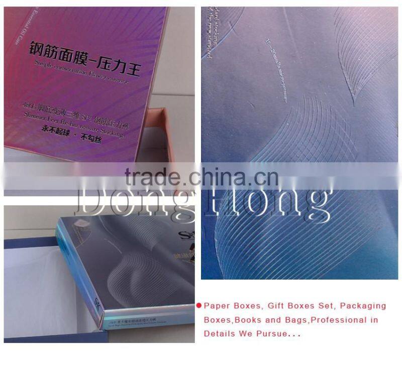 Luxurious handmade rigid paper clothing packaging box