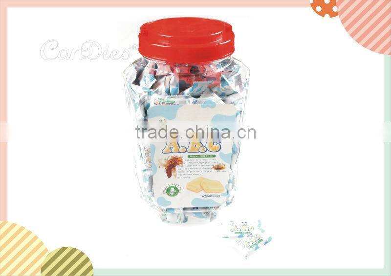 ABC big packing 1000g jar Milk Original candy