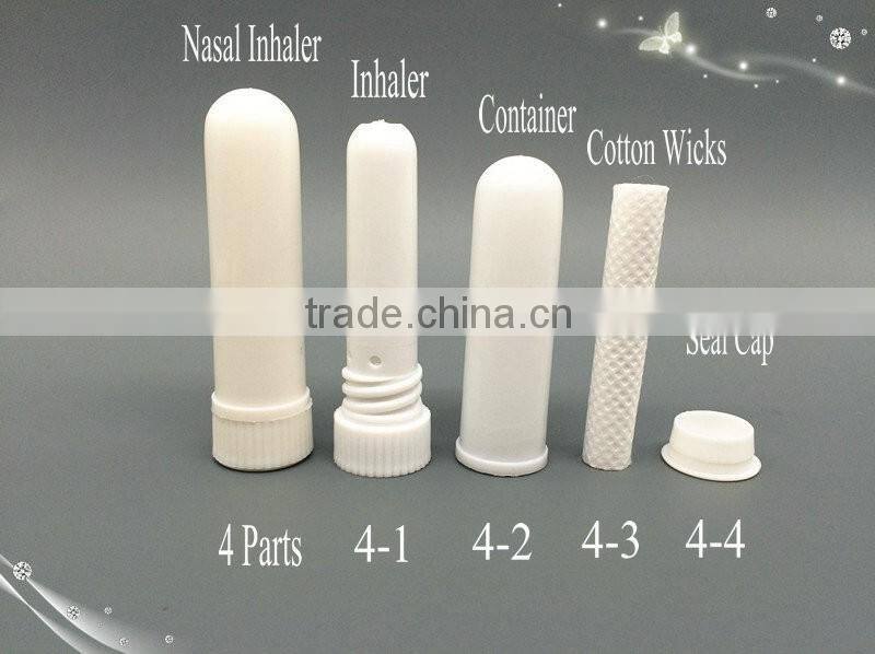 High quality blank Nasal Inhaler sticks, Nasal inhaler sticks with high quality cotton wick, 8 colors nasal inhaler blank