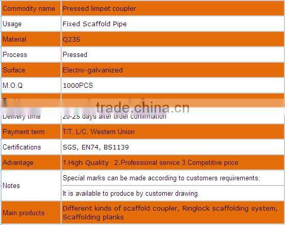 Japan standard scaffolding couplers