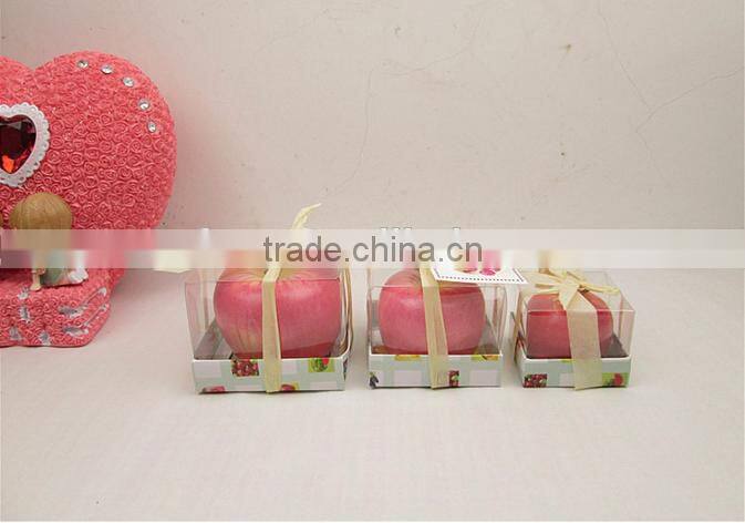 wholesale Christmas apple shaped candle,Lovely decorative candle