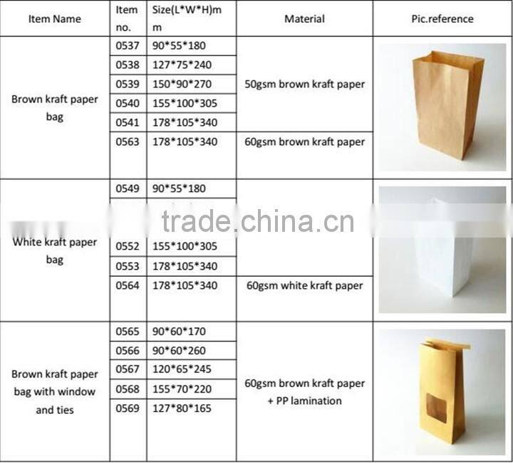 Brown Kraft Paper Bag with Tin Tie