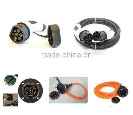 Electric cable with plug IEC 62196 European standard plug