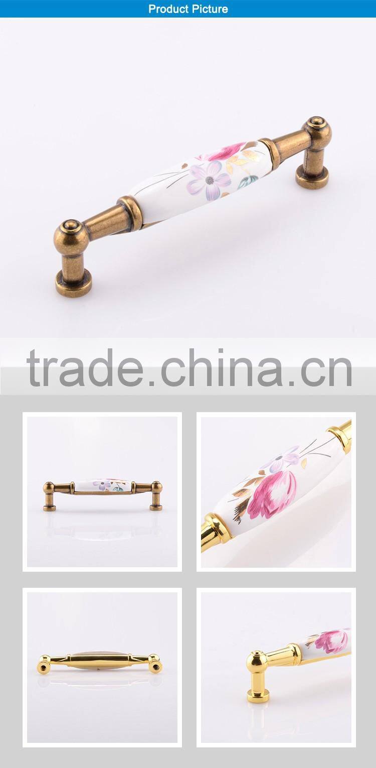 Made in china elegant ceramic pull handles for furniture