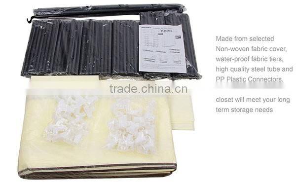 Fabric Hanging Rail Storage Shelves Cupboard Wardrobe Clothes