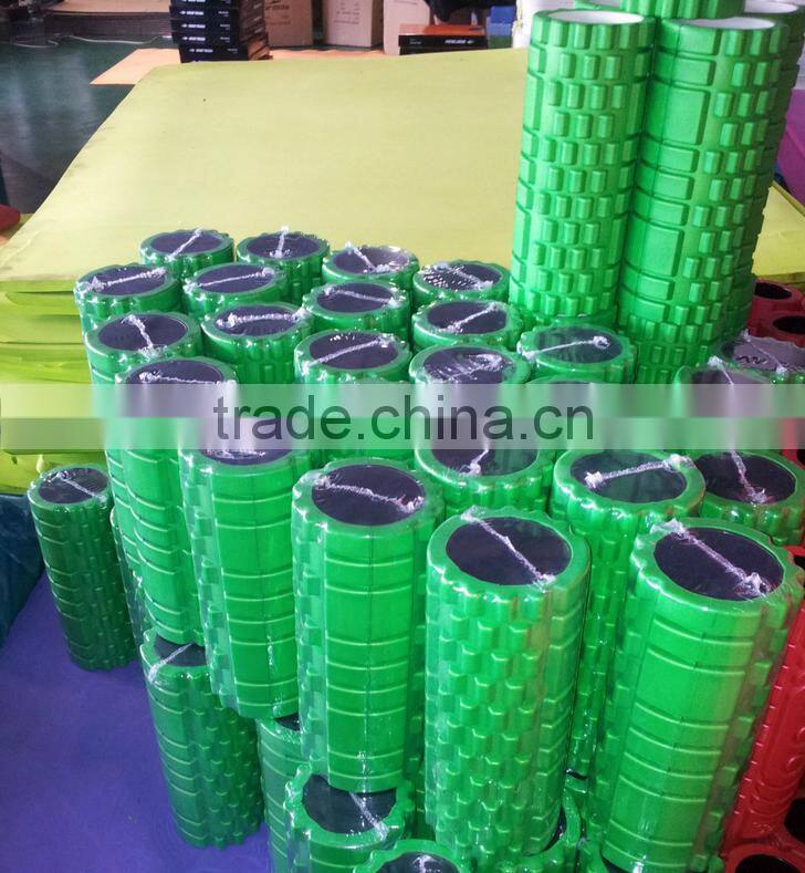 high density EVA grid china heated vibrating Fitness Exercise Yoga Training Pilates Yoga Foam Roller for muscle massage