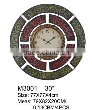 30 inch large homecraft metal wall clock