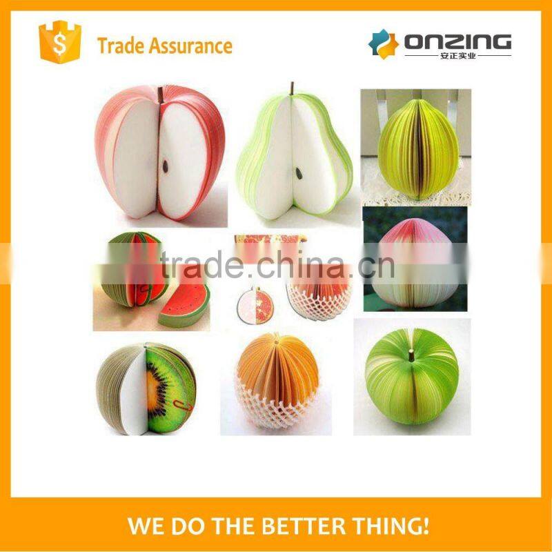 Onzing custom printing fruit shaped notepad memo pad