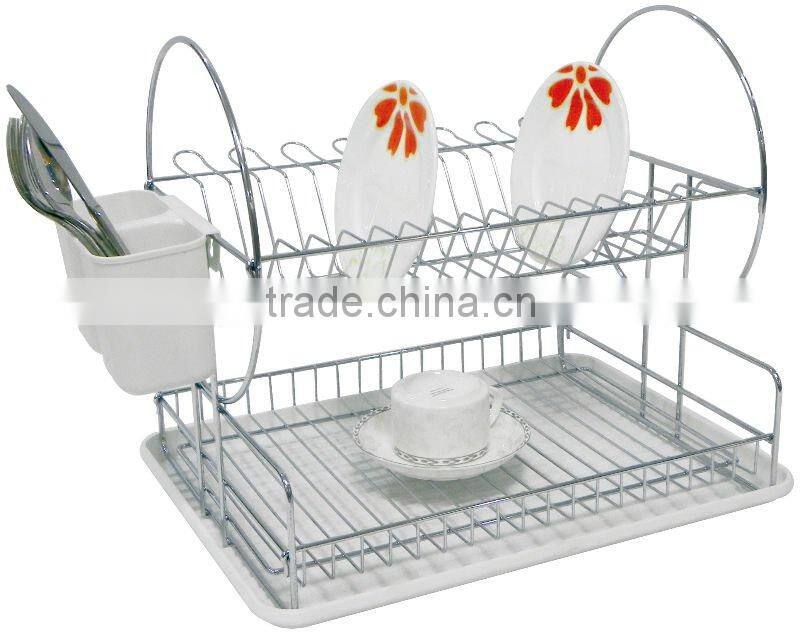 folding dish rack with tray