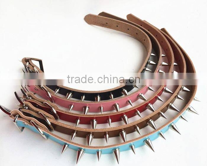 fashion design cow leather dog chains dog choke chain