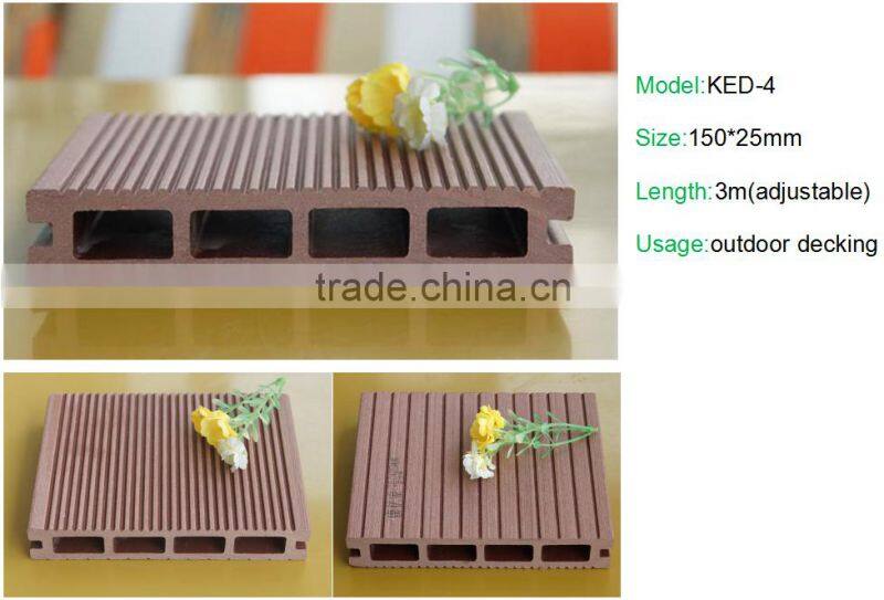 150*25 WPC Outdoor Decking Flooring suare hole