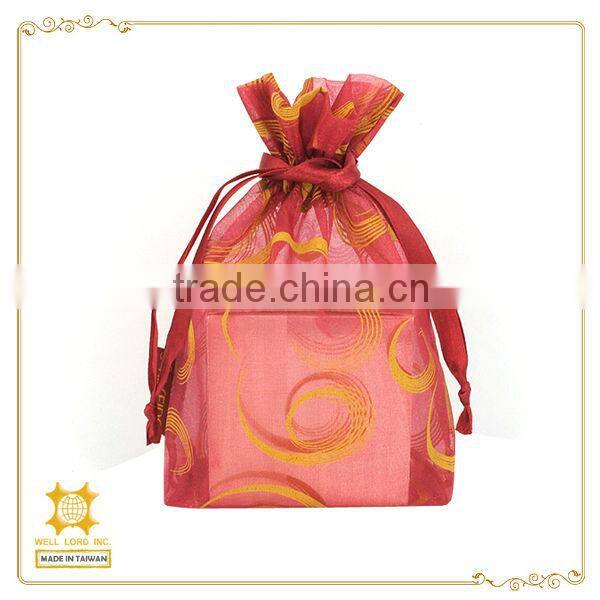 Purple romantic exquisite satin cosmetic packaging bag