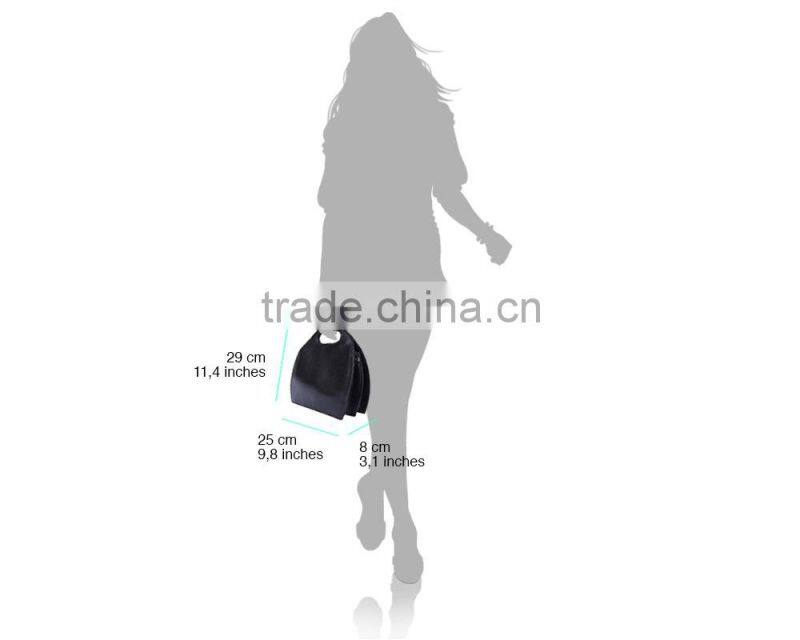 Semi oval bag with built-in handle handbags italian bags genuine leather florence leather fashion