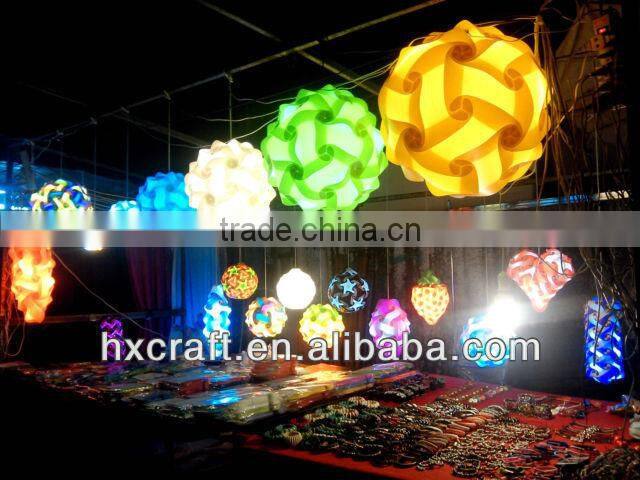 New Creative Ceiling Pendant DIY IQ Jigsaw Puzzle Lamp Shade Kit