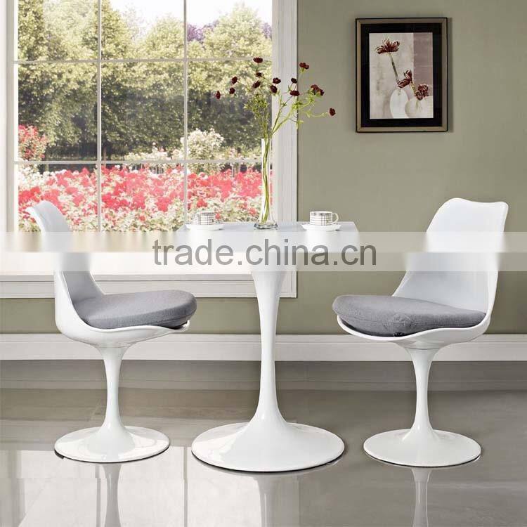 Powder coated metal chrome dining table base