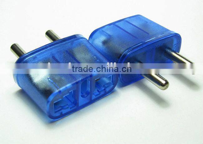 New product 2016 China alibaba wholesales us,australia,swiss to europe plug adapter 4.8mm two round pin plug