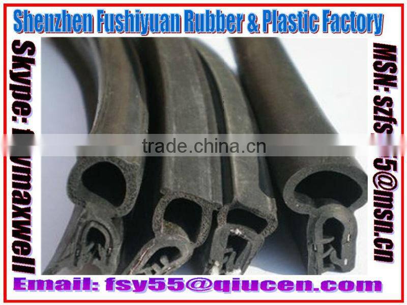 Seal Strip For Auto Window Door / Flame Retardant Viton Strip Seal / U-shaped Edge Trim Protective Seal
