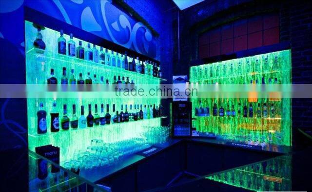 Bar Decorative Bubble Back Bar, Wine Holder. LED Luminated Color changing