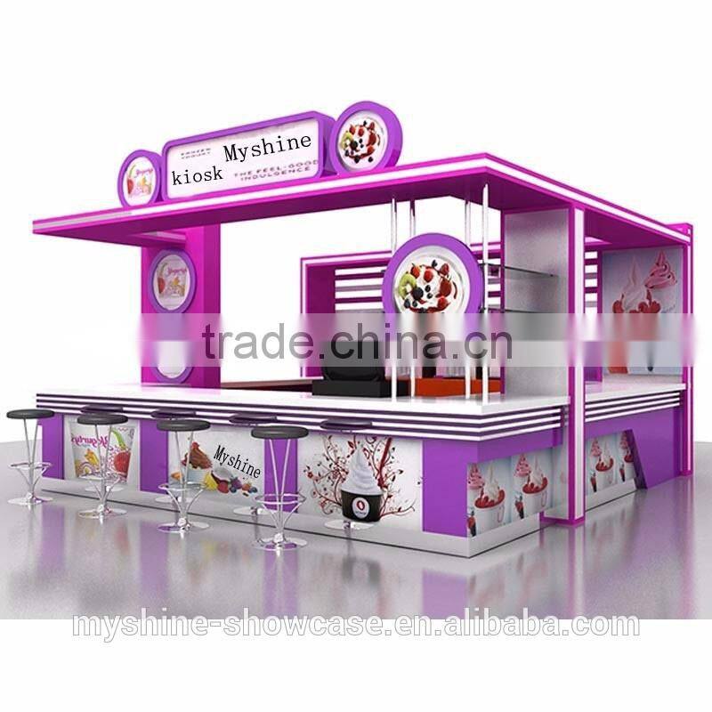 Attractive waterproof durable kiosk ice cream mall kiosk