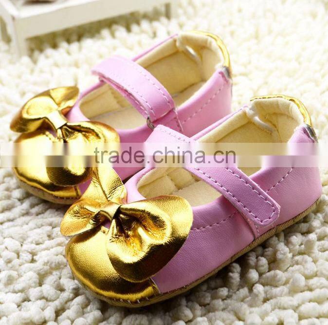 Top quality newborn baby soft sole baby dress shoes 2016 wholesale