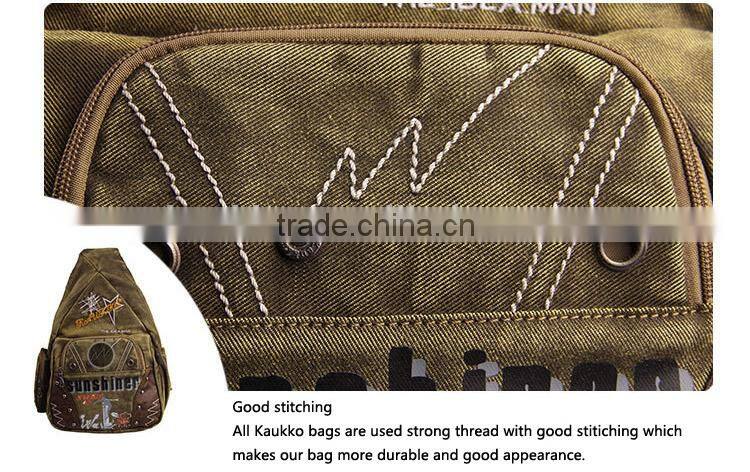 Factory directly wholesale canvas army green tactical messenger bag for sale