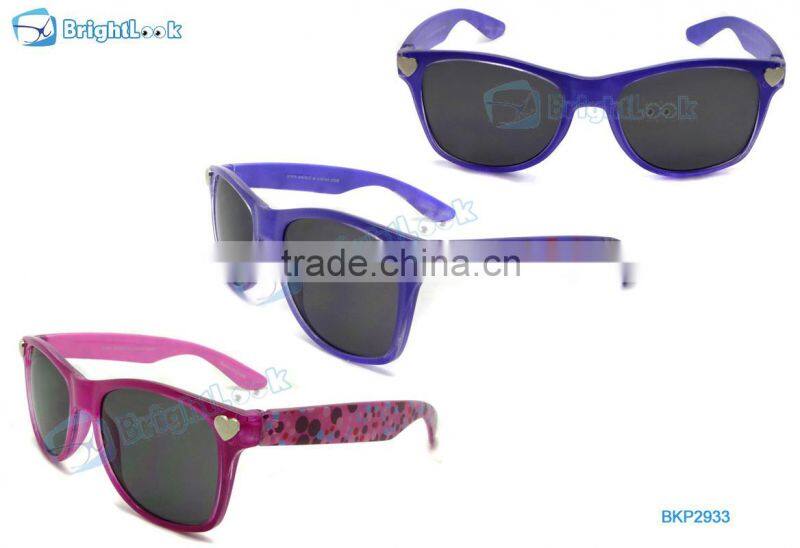 Fashion plastic kids sunglasses.girls sunglasses