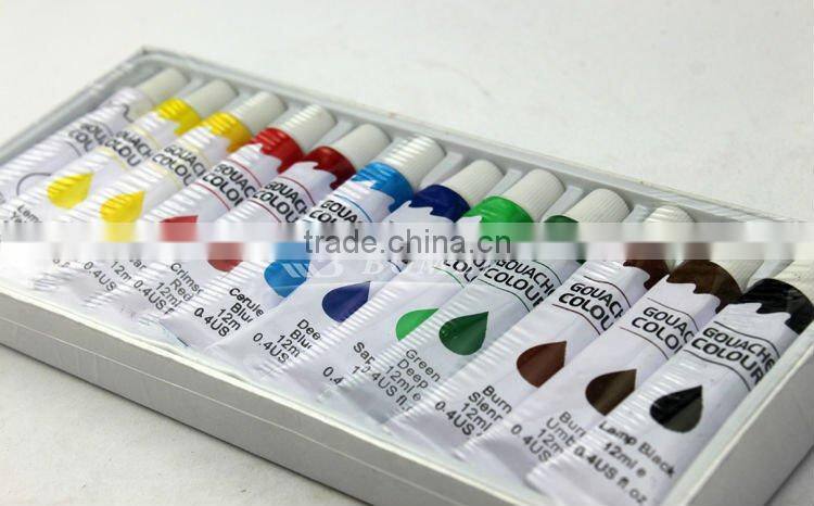 12ml 12colors gouache paint set