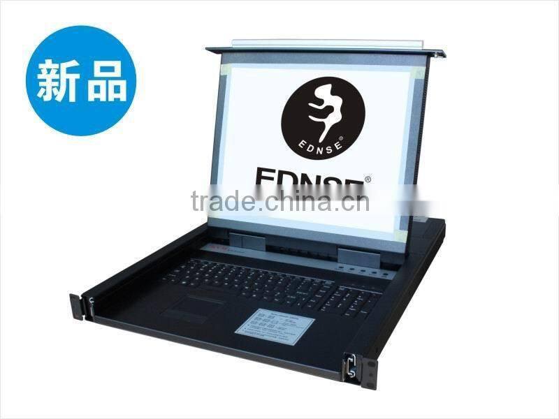 EDNSE ED-1908V-D 1U Rackmount 8 Ports 19 inch LCD Console with Integrated KVM Switch