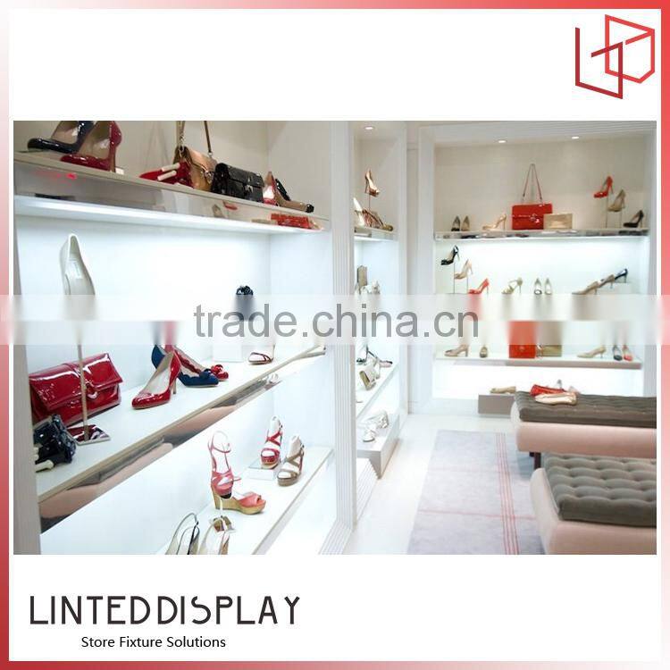 Well-know brand shoes racks for fashion ladies high heel shoes with lights