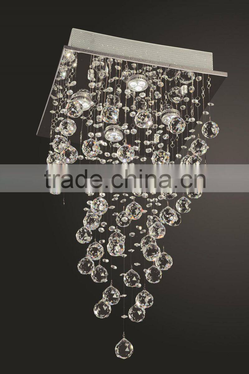 2016 light wholesale modern decorative drop ceiling light, GU10 crystal light