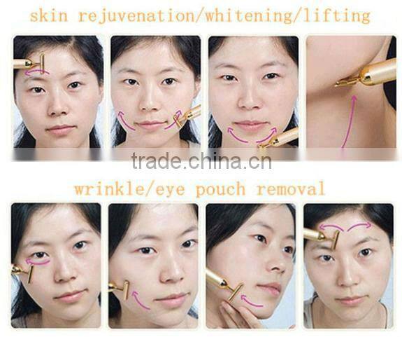Electric 24K Gold Facial Massager For Wrinkle Removal Skin Lifting