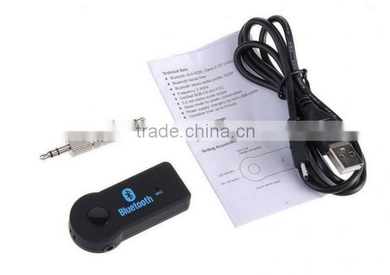 Universal 3.5mm Car Bluetooth Audio Music Receiver Adapter Auto AUX Streaming A2DP Kit for Speaker Headphone