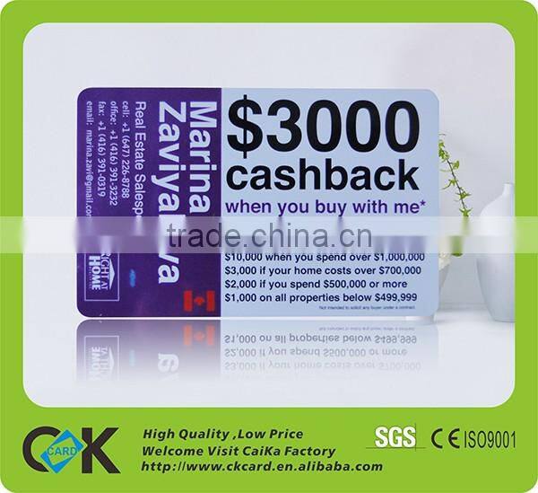 Direct sale loyalty member gift card ticket free sample
