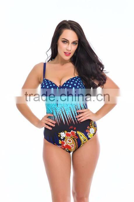 2016 wholesale sexy women swimsuit one piece plus size bikini