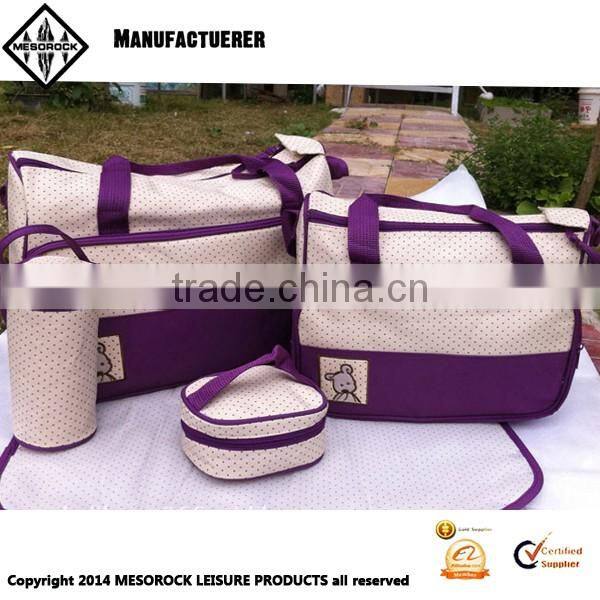 Custom 5pcs multifunctional set baby diaper xmummy handbag multifunctional set