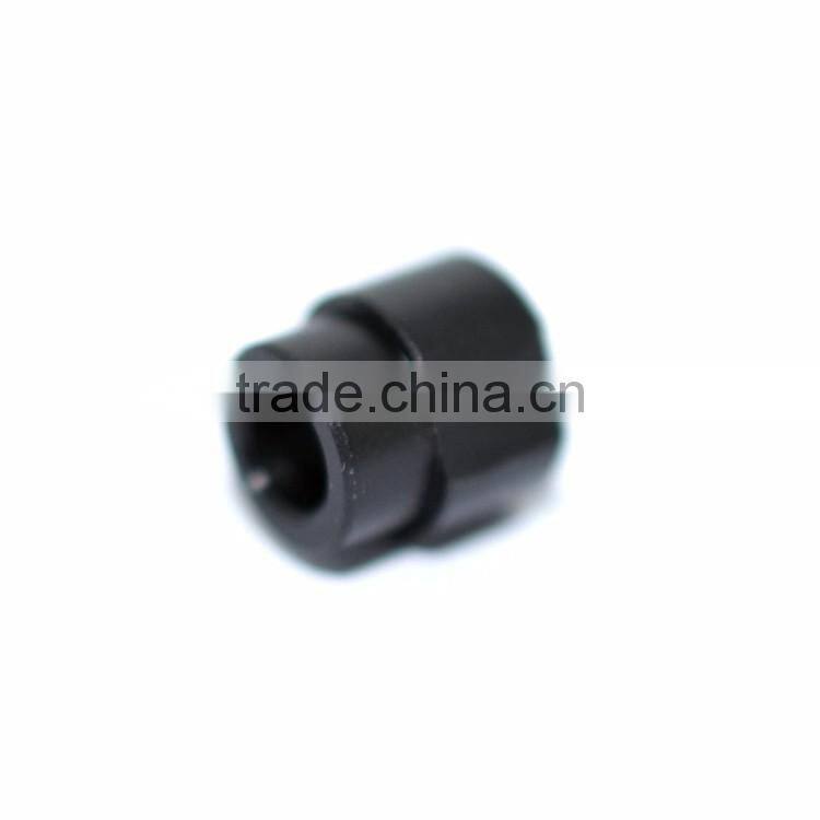 High precision CNC turning black plating aluminum aviation plug parts