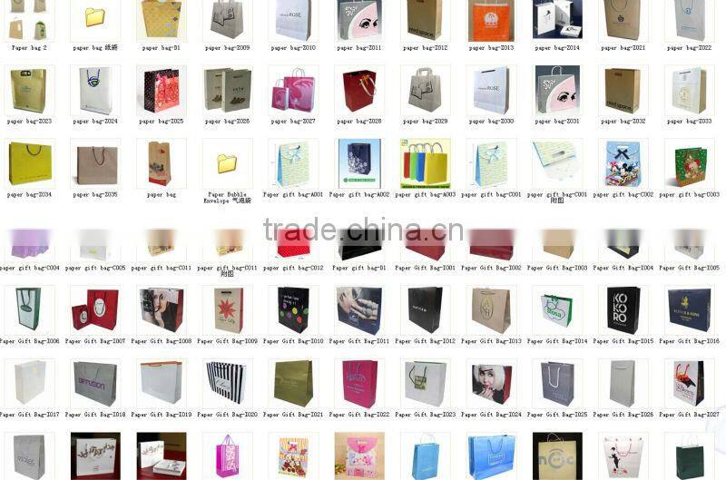 Hot sale paper shopping bag with polyester rope, custom print and design,OEM orders are welcome