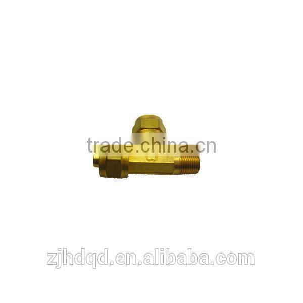 T brass connector with two milled nut ,brass connector using casting or forged techniques
