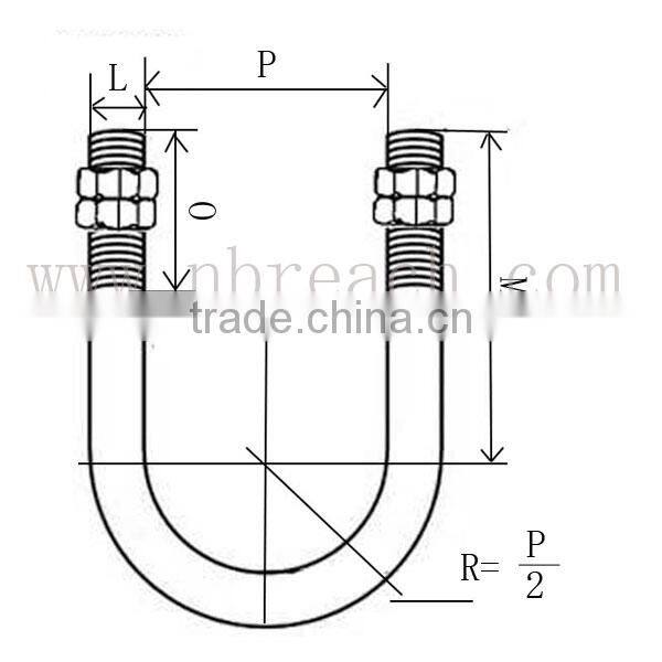 Zinc Plated Hot-rolled Steel Standard U-bolt