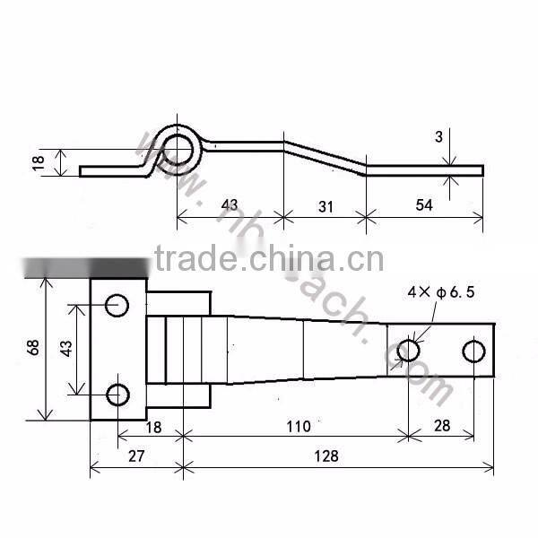 Refrigerated Truck Box Door Hinges