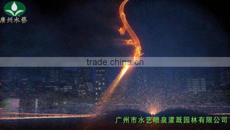 Garden Fountain with Water Screen Nozzle