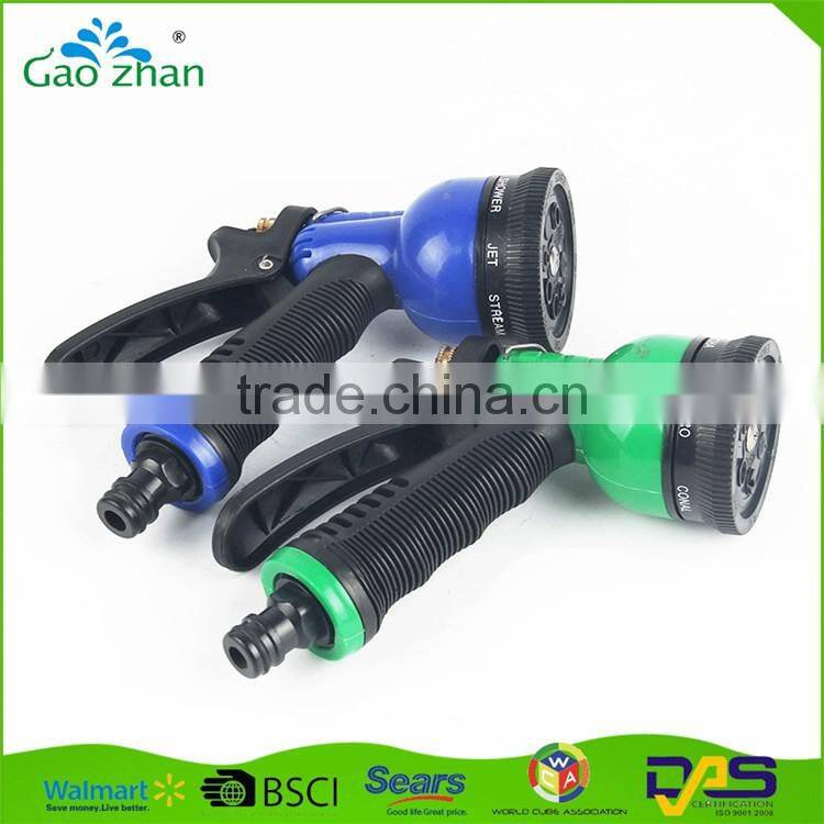 Factory outlet plastic 6 patterns portable water sprayer garden hose nozzle