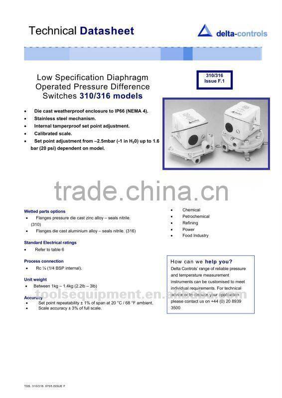 Pressure switch Delta-control 310 series