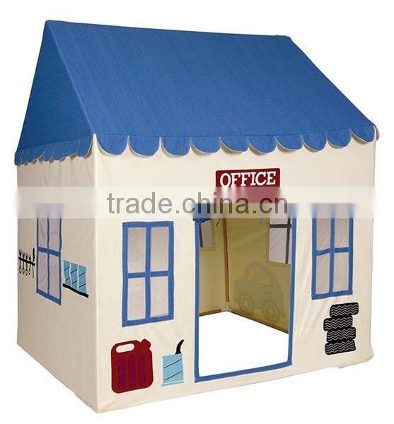 Wholesale OEM duty cotton canvas indoor wooden children toy house boy kids play tent house