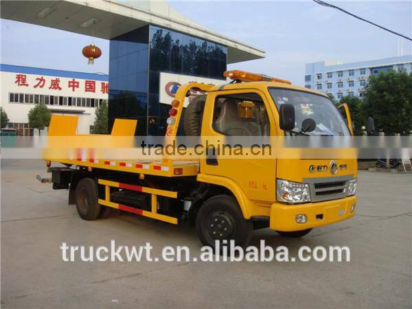small dongfeng 4x2 5 ton slid flatbed recovery truck