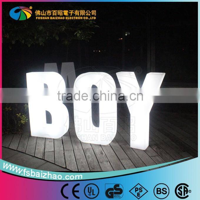 Outdoor waterproof high brightness lighting alphabet led big/large letter signage