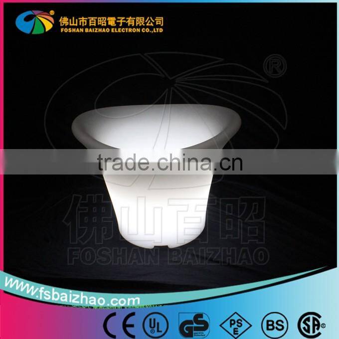 PE Plastic battery operated illuminated LED light ice bucket